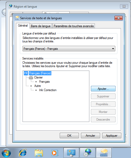 Service de texte et de langues